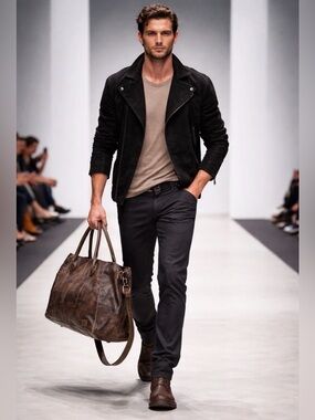 Bed Stu Distressed Dark Brown Leather Weekender Tote